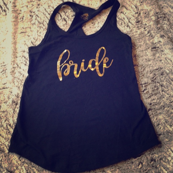 Bride Tank- black and gold - Picture 1 of 3